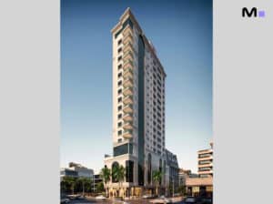 Azzure Residence: Edifício alto e moderno. Imobiliária Moretti.