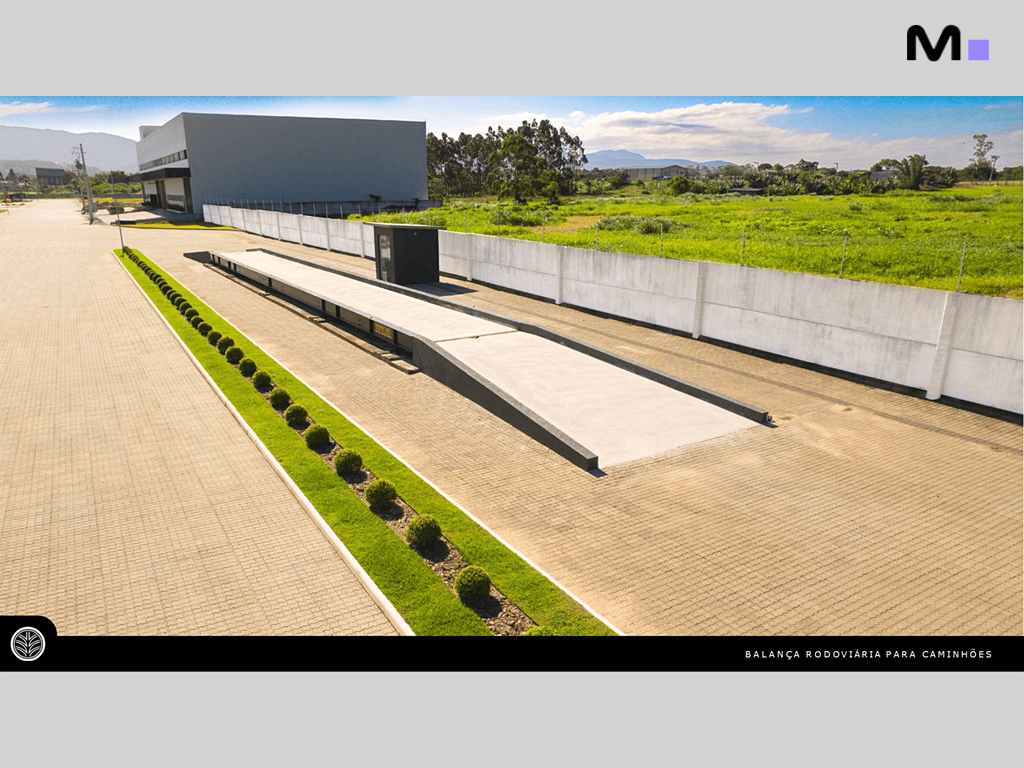 Balança rodoviária para caminhões no ABC Business Park.