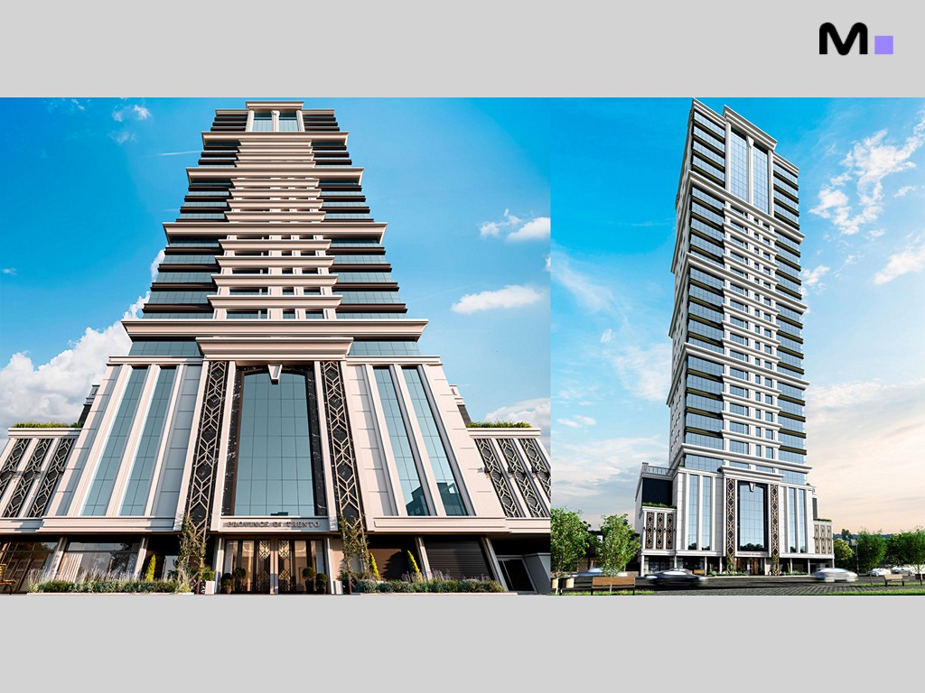 Residência Province di Trento: vista do exterior do edifício alto e moderno.