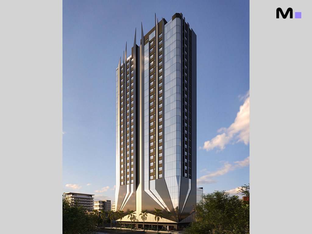 Zion Tower: Imponente arranha-céu moderno com design arrojado e fachada de vidro.